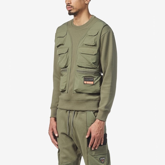 OLIVE SWEATSHIRT - Picture 3 of 4